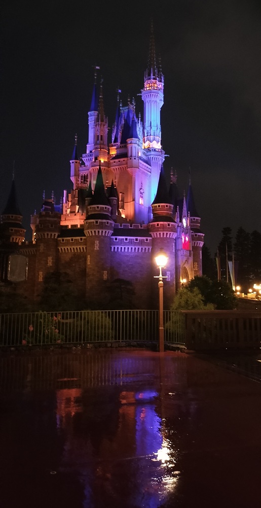 東京ディズニーランドの夜のシンデレラ城
