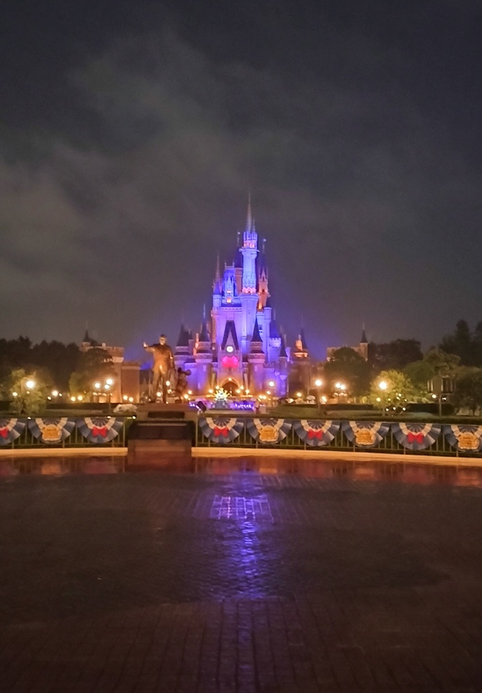 東京ディズニーランドの雨上がりのシンデレラ城