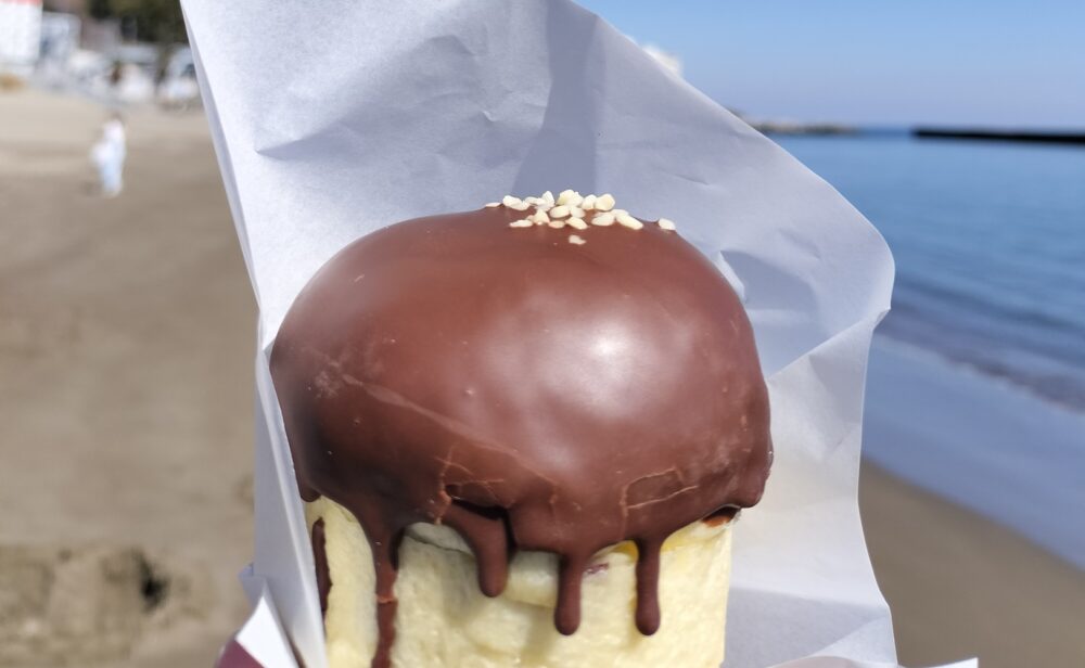 熱海サンビーチで熱海ばたーあんちょこ