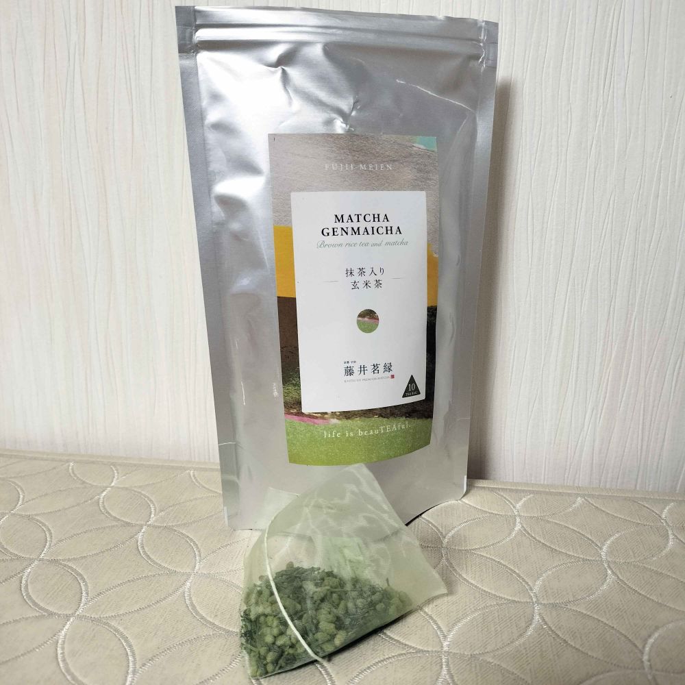 藤井茗縁の抹茶入り玄米茶ティーパッグ