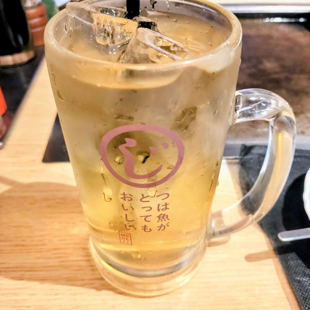 月島もんじゃ「もへじ」横浜店で注文したジャスミン茶